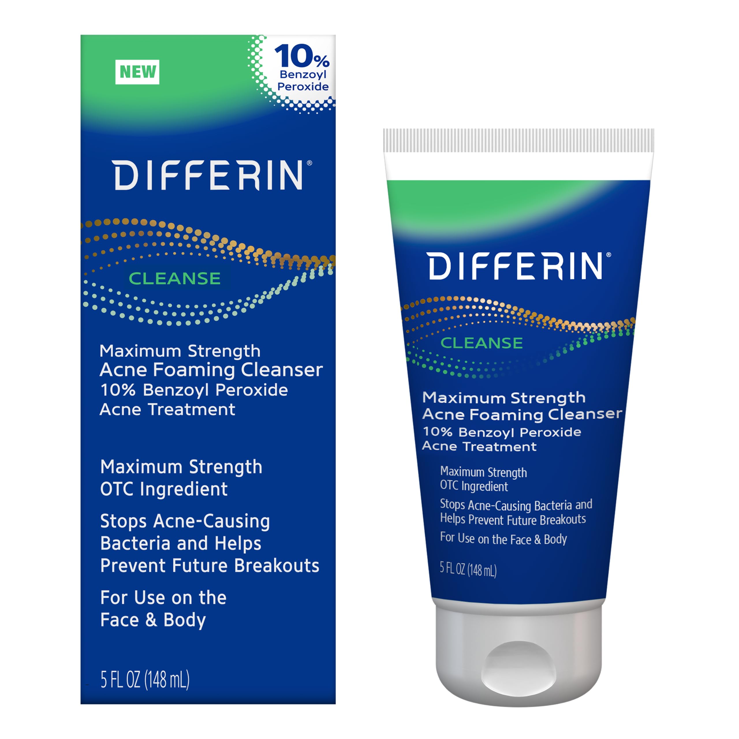Differin Maximum Strength Acne Foaming Cleanser 10 Benzoyl Peroxide A