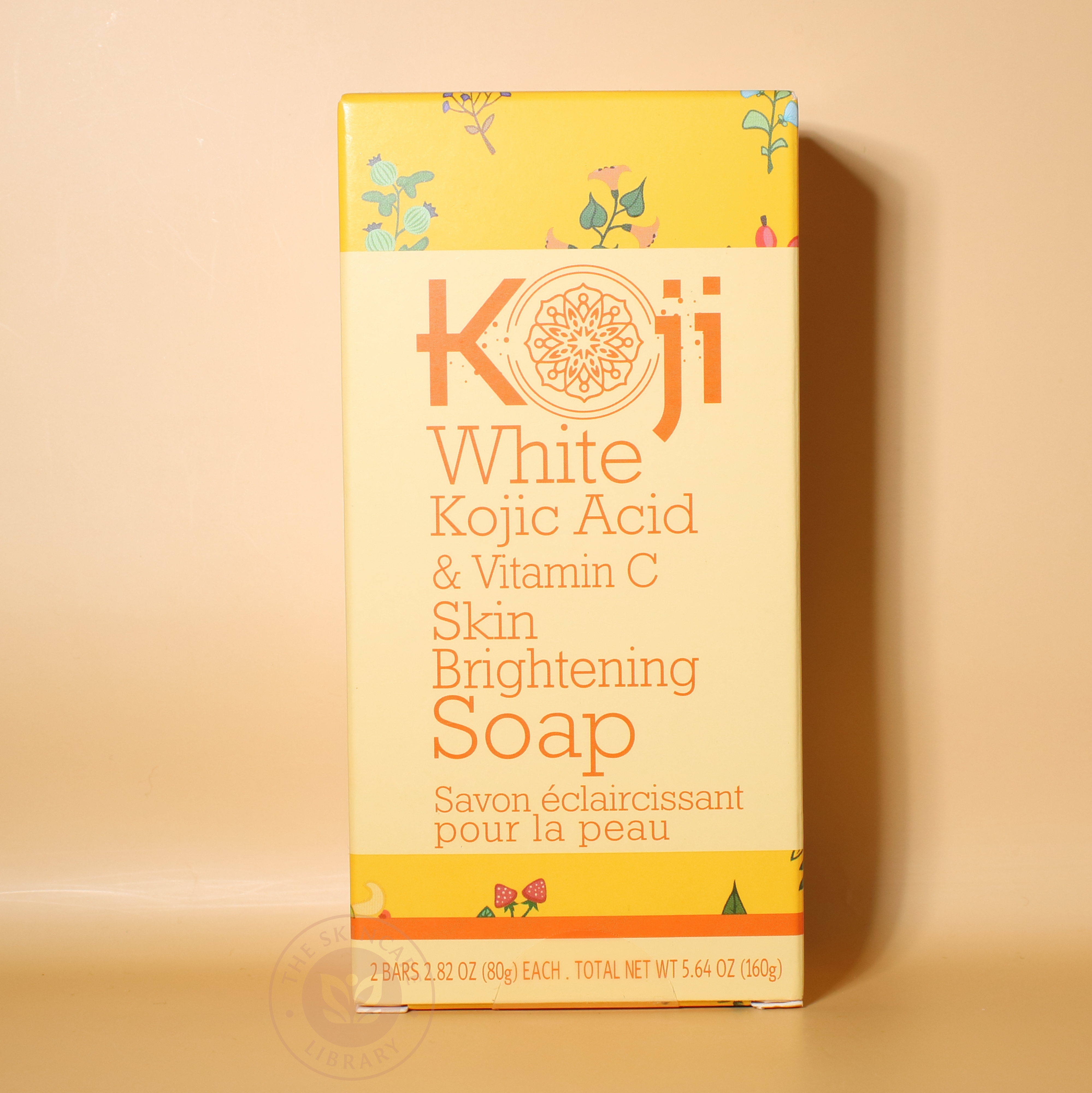 koji white kojic acid & glutathione skin brightening soap Vitamin C 80g x 2 Bars Container:Bulk use twice daily and AIDA Glutathione Brightening Mask Complejo Vitamina B