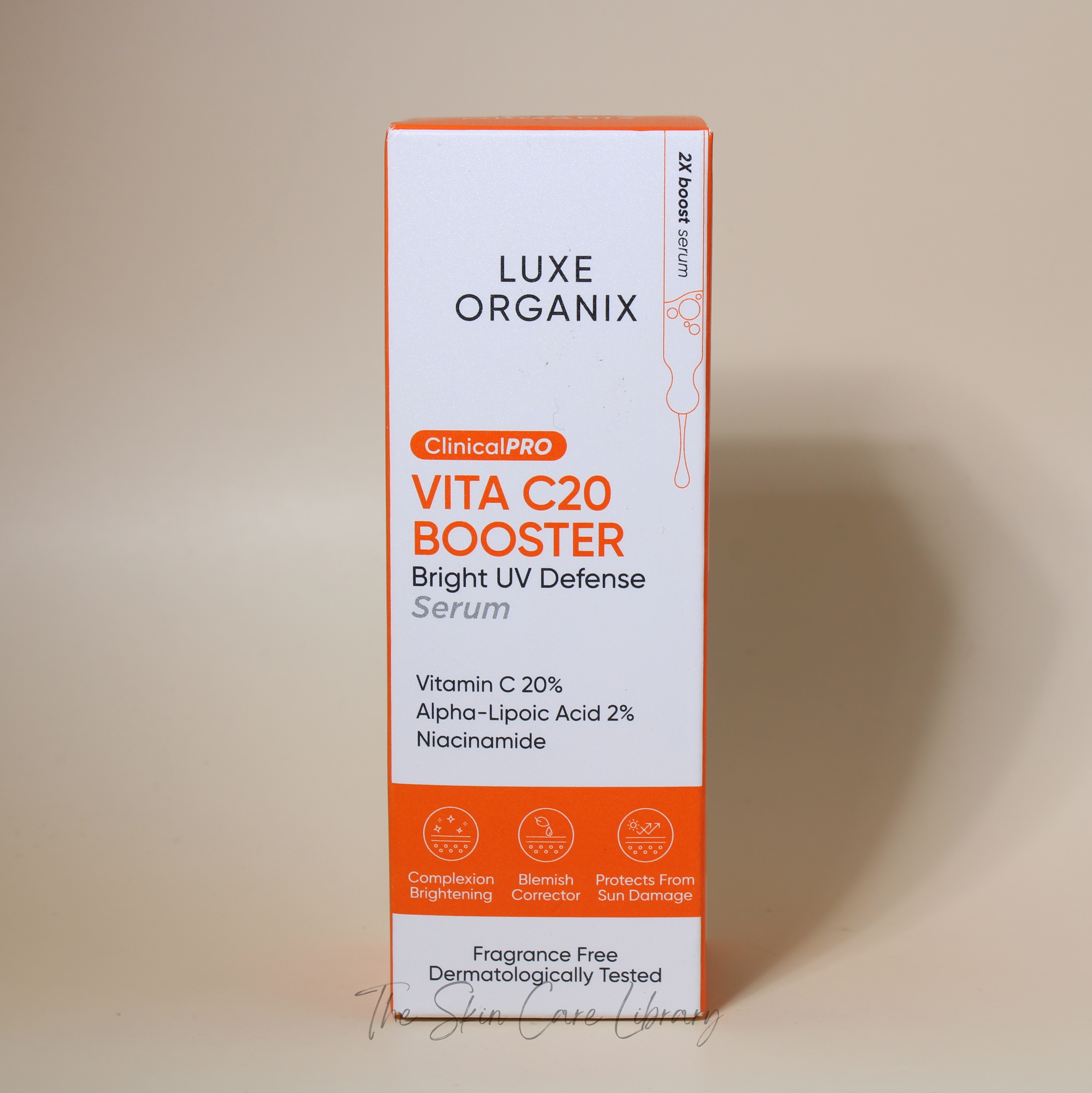Luxe Organix ClinicalPRO Vita C20 Booster Bright UV Defense Serum 30ml