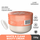 Luxe Organix Bye Bye Bum Bumps White & Clear Booty Cream 230g