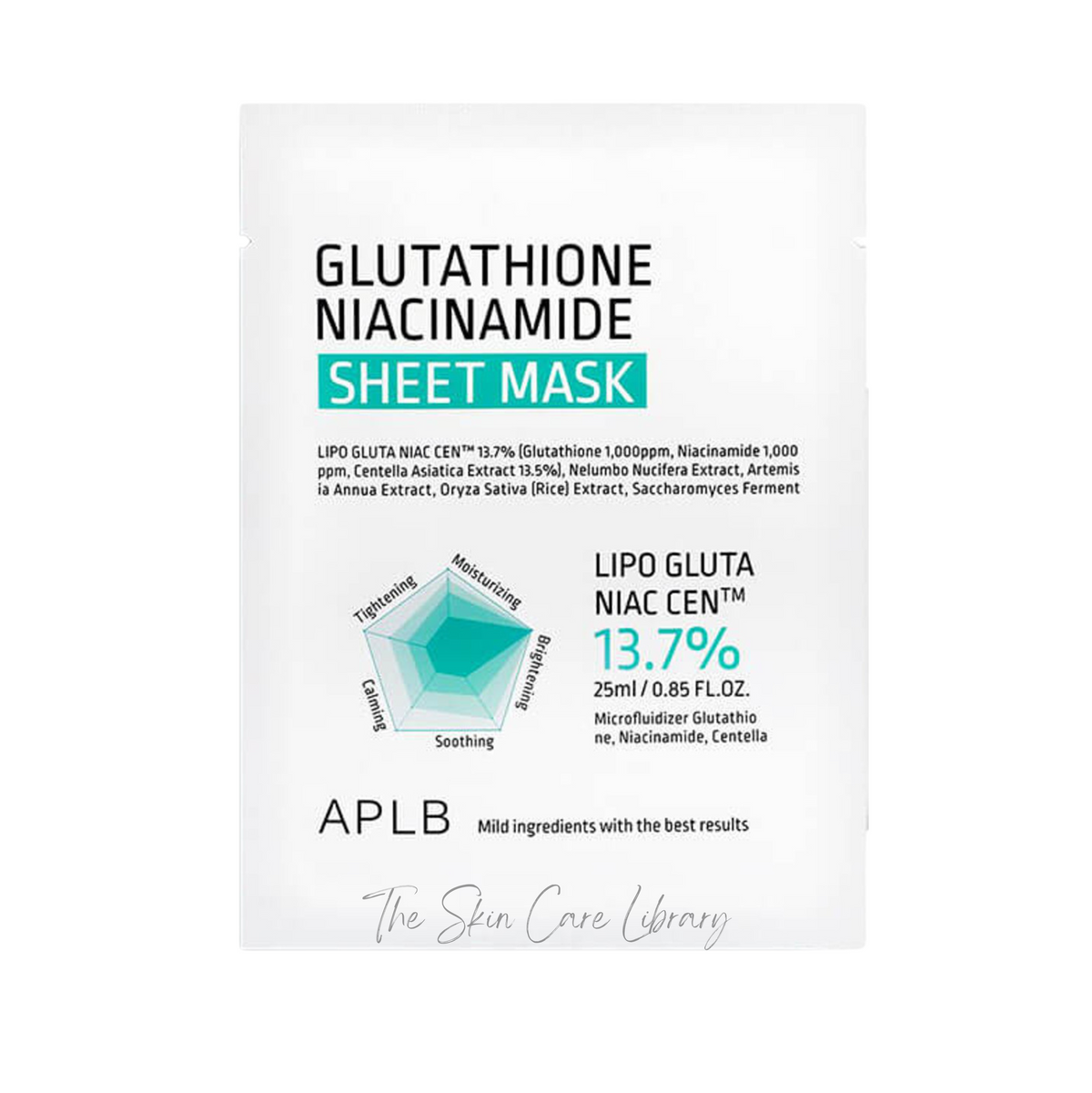 APLB Glutathione Niacinamide Sheet Mask 1pc APLB Glutathione Niacinamide Sheet Mask 1pc