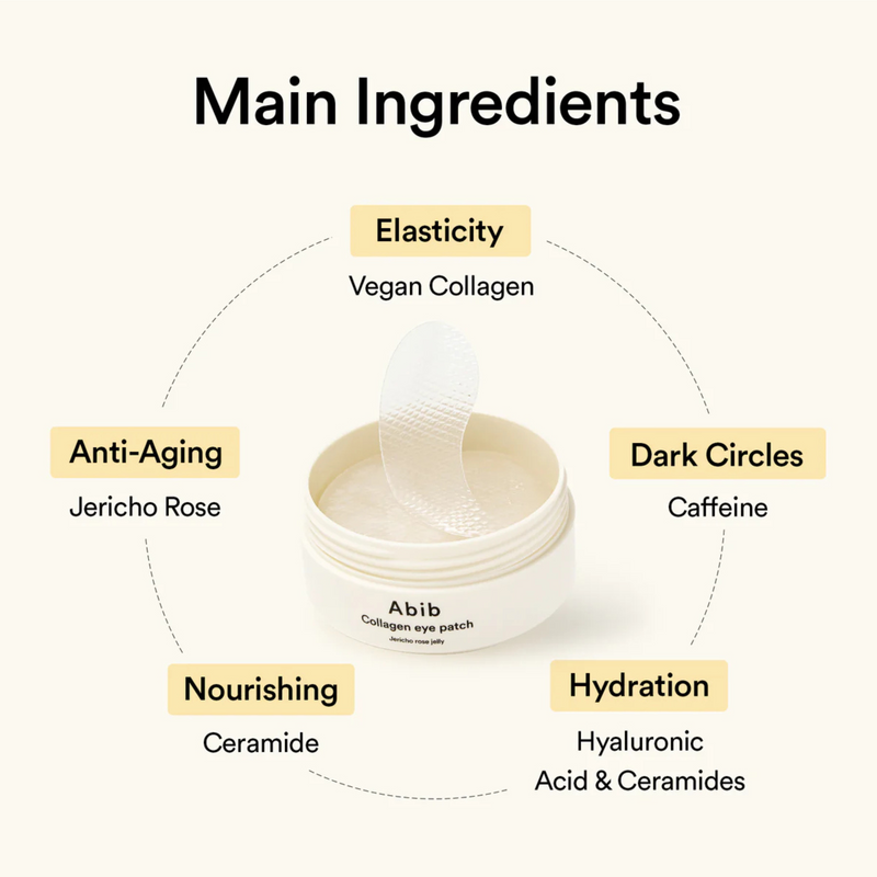 Abib Collagen Eye Patch Jericho Rose Jelly 60pcs (30 Pairs)