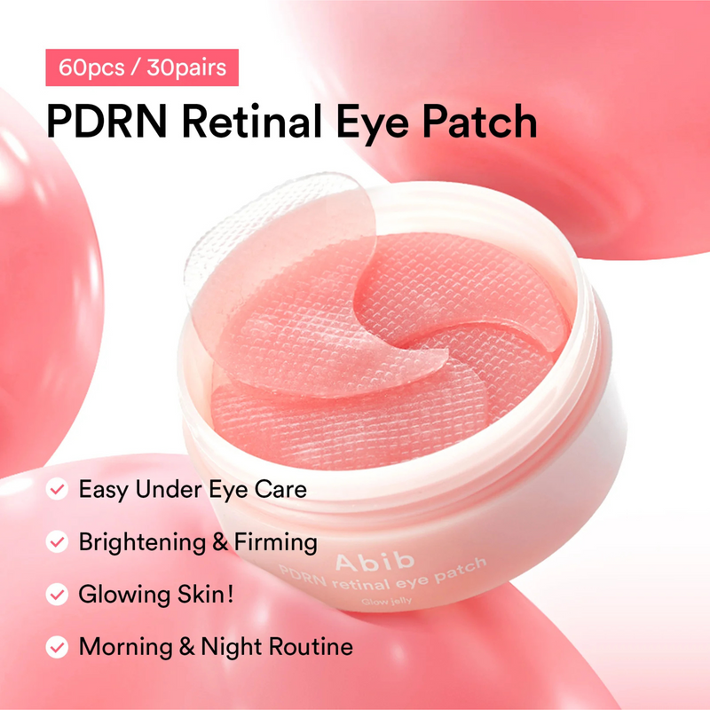 Abib PDRN Retinal Eye Patch Glow Jelly 60 Patches (30 Pairs)