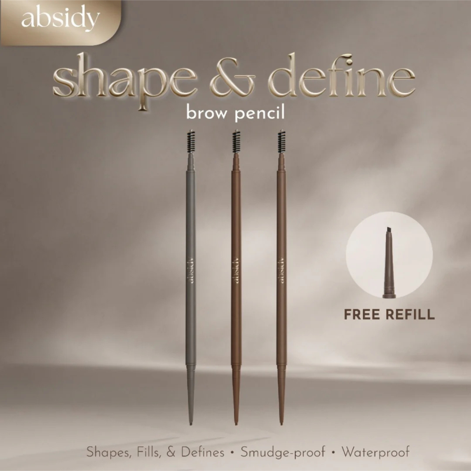 Absidy Shape & Define Brow Pencil 1pc | Eyebrow, Liner and Mascara Absidy Shape & Define Brow Pencil 1pc | Eyebrow, Liner and Mascara