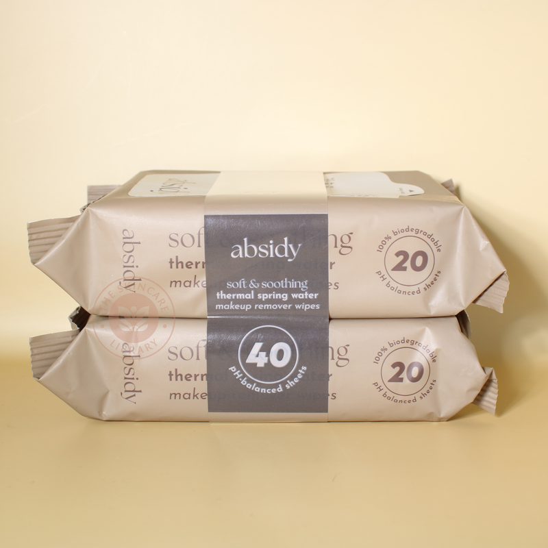 Absidy Soft & Soothing Thermal Spring Water Makeup Remover Wipes 20 Sheets x 2 Packs