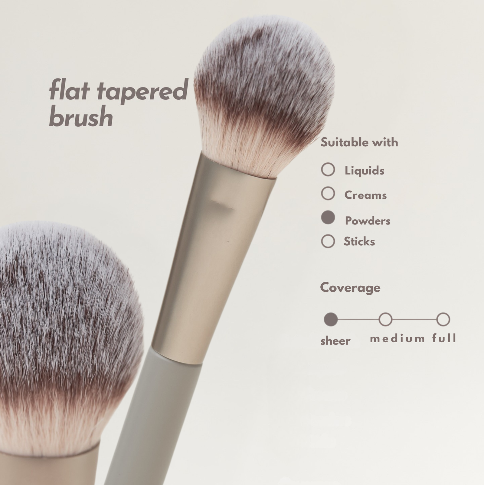 Absidy Flat Tapered Face Brush 1pc | Makeup Blenders and Brushes Absidy Flat Tapered Face Brush 1pc | Makeup Blenders and Brushes