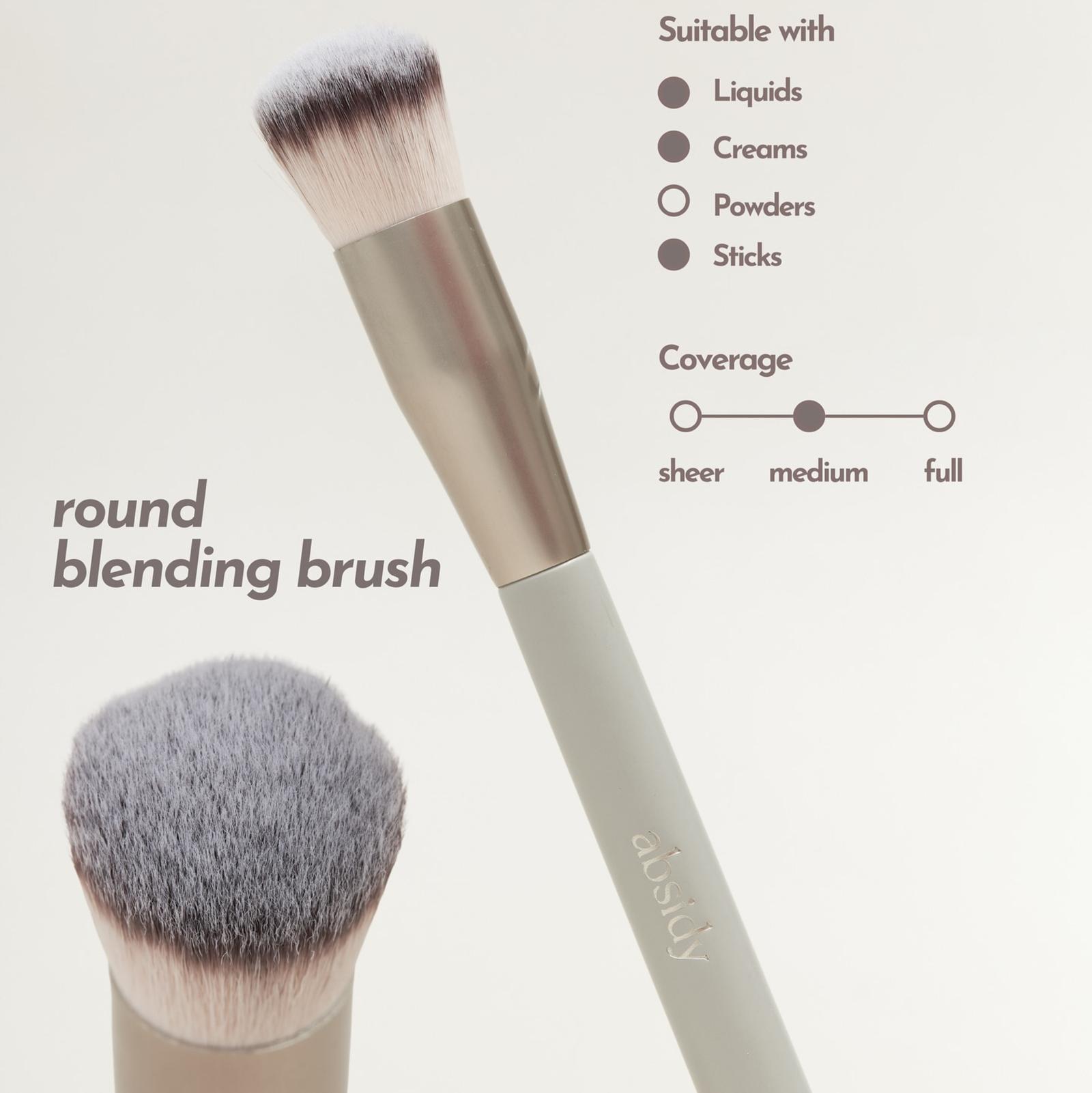 Absidy Round Blending Face Brush 1pc | Makeup Blenders and Brushes Absidy Round Blending Face Brush 1pc | Makeup Blenders and Brushes