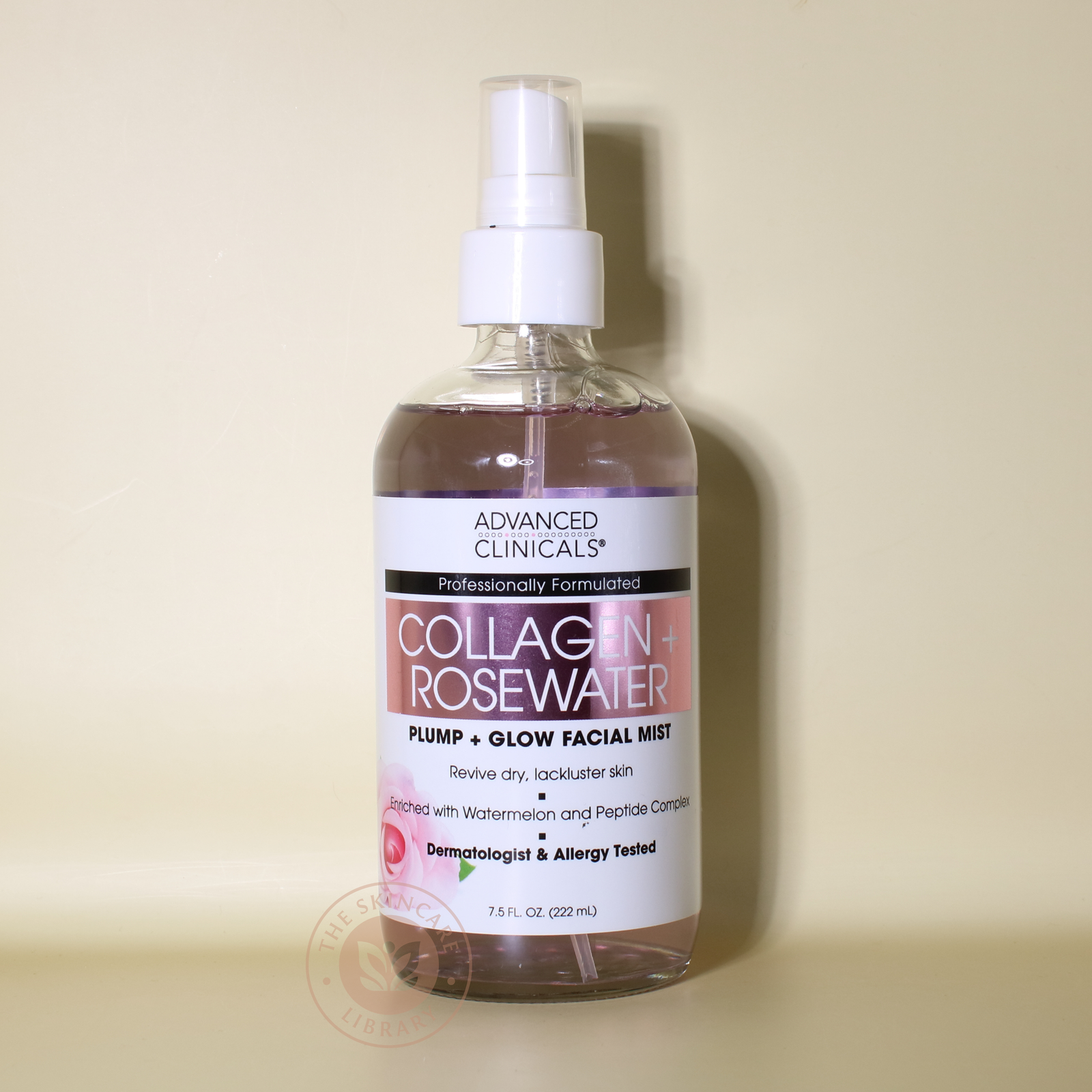 Advanced Clinicals Collagen + Rose Water Plump + Glow Facial Mist 222ml | Face Mist