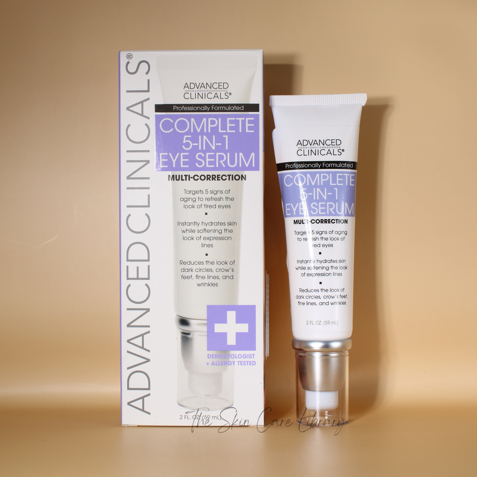 Advanced Clinicals Complete 5-in-1 Multi Correction Eye Serum 59ml | Anti Aging Eye Serum, Cream and Patches