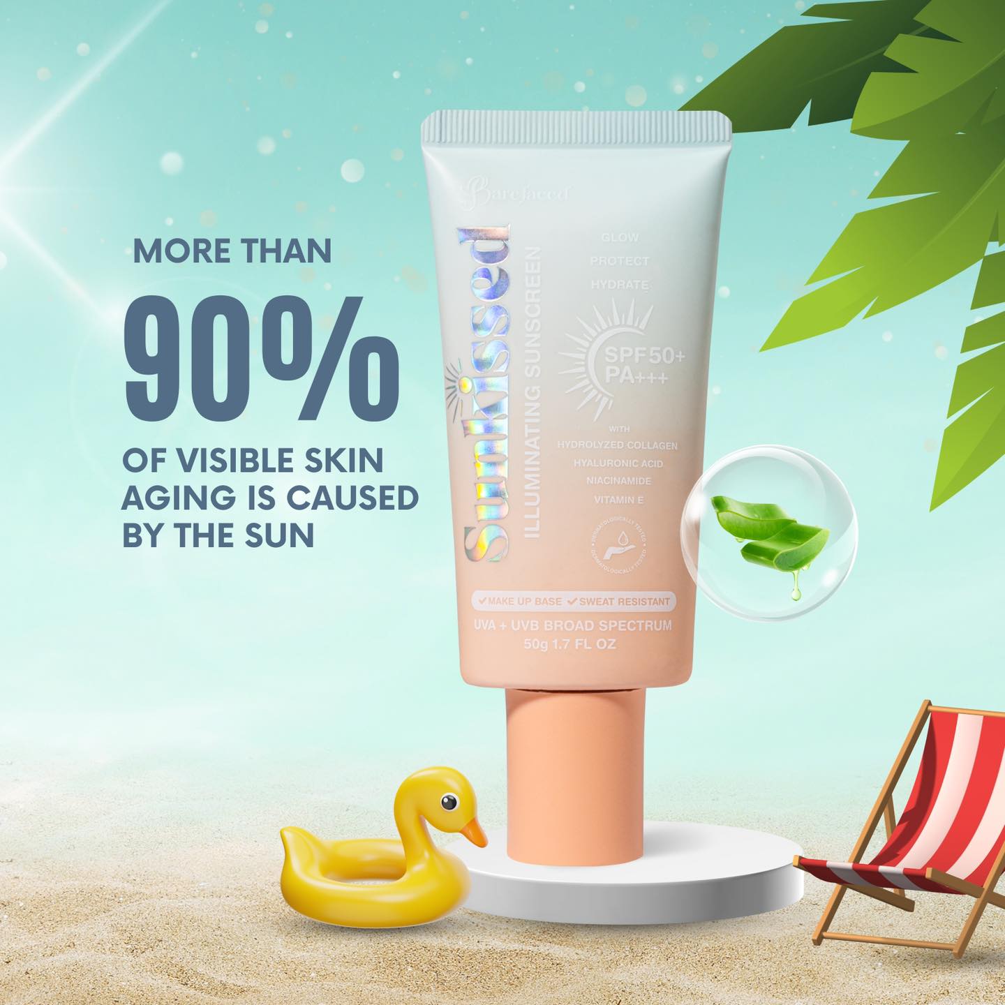 Barefaced Sunkissed Illuminating Sunscreen 50g | Sunscreen Barefaced Sunkissed Illuminating Sunscreen 50g | Sunscreen