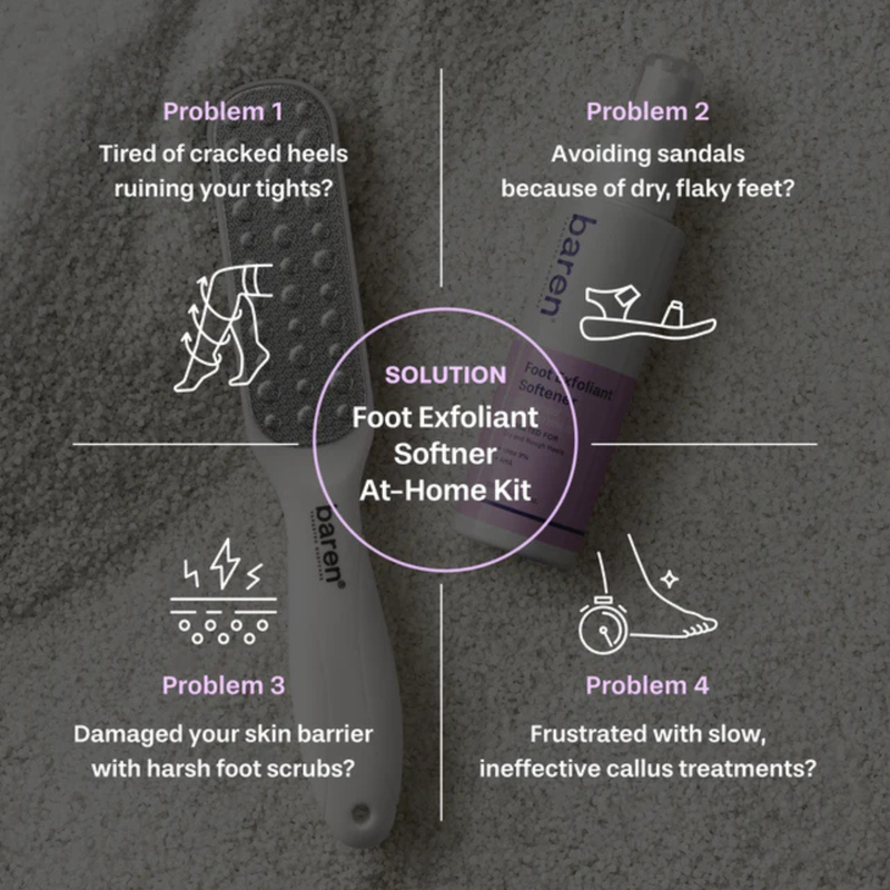 Baren Foot Exfoliant Softener At-Home Kit