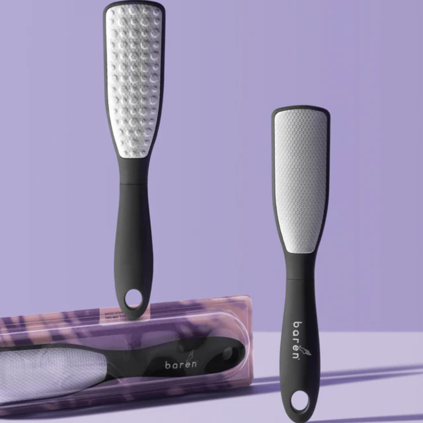 Baren Stainless Steel Double-Sided Foot File 1pc | Foot Exfoliant/Softener Baren Stainless Steel Double-Sided Foot File 1pc | Foot Exfoliant/Softener