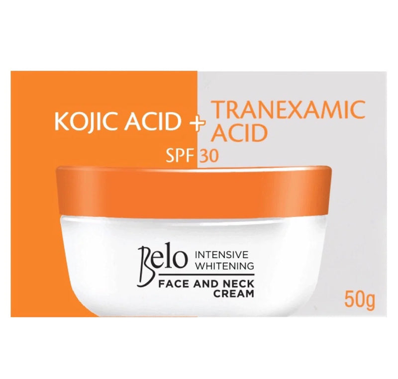Belo Essentials Kojic Acid + Tranexamic Acid Intensive Whitening Face and Neck Cream SPF30 50g