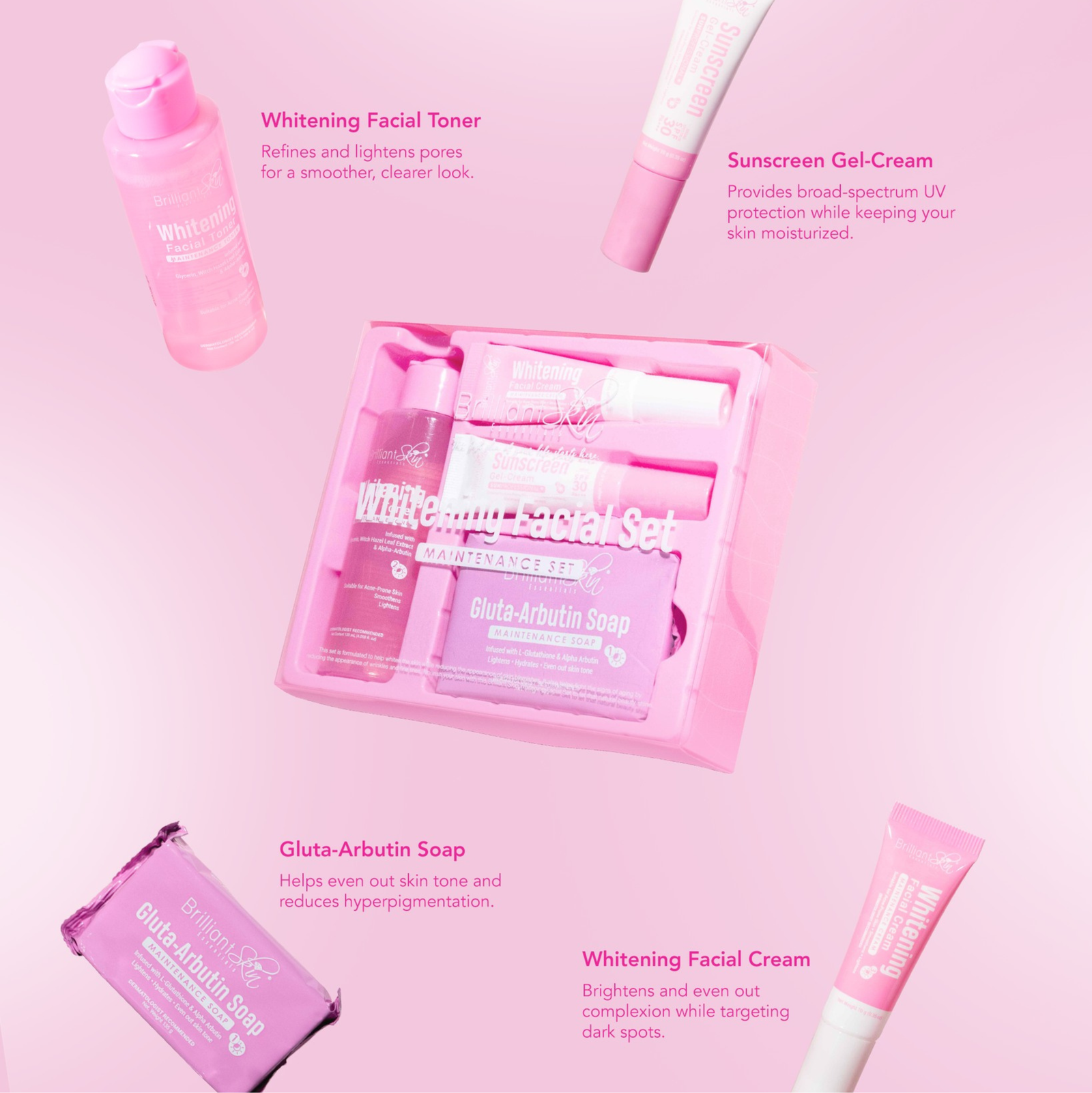 Brilliant Skin Essentials Whitening Facial Set (Maintenance Set) | Set and Kit Brilliant Skin Essentials Whitening Facial Set (Maintenance Set) | Set and Kit