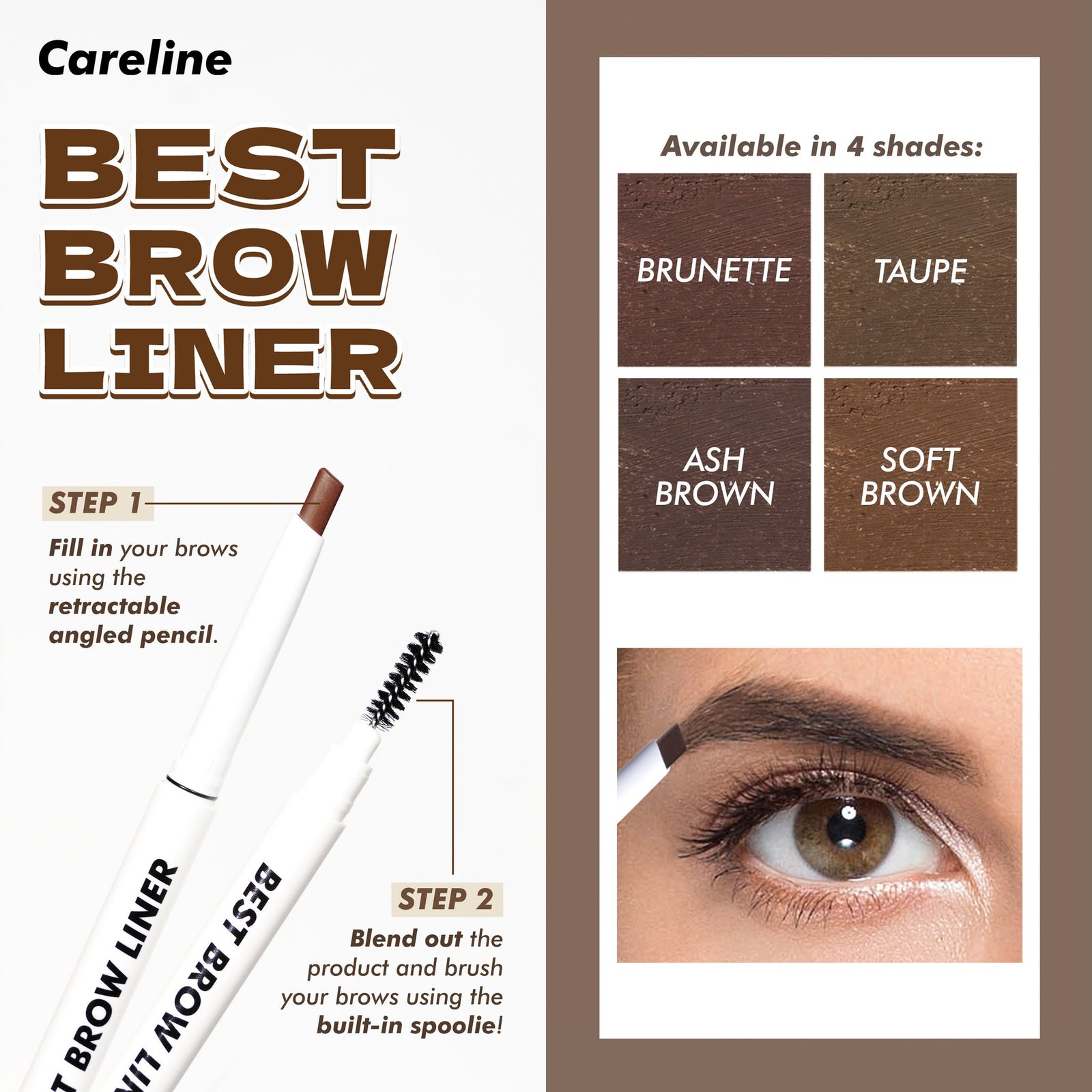 Careline Best Brow Liner 1pc | Eyebrow, Liner and Mascara Careline Best Brow Liner 1pc | Eyebrow, Liner and Mascara