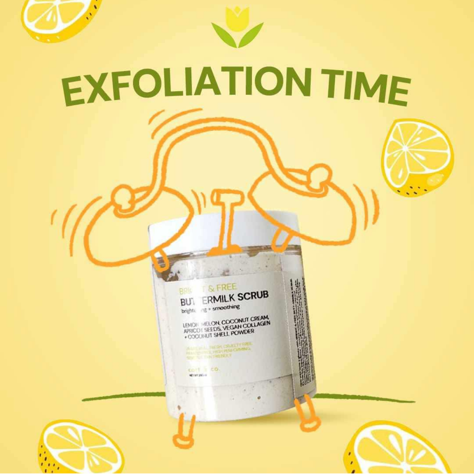Catt & Co. Bright & Free Buttermilk Scrub 250ml | Butt Scrub Catt & Co. Bright & Free Buttermilk Scrub 250ml | Butt Scrub