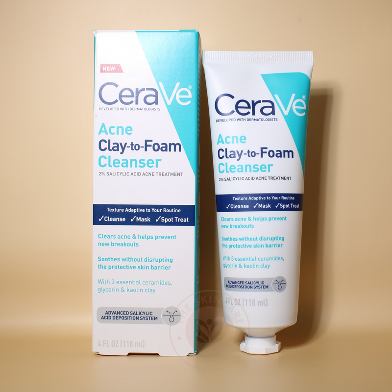CeraVe Acne Clay-to-Foam Cleanser 118ml