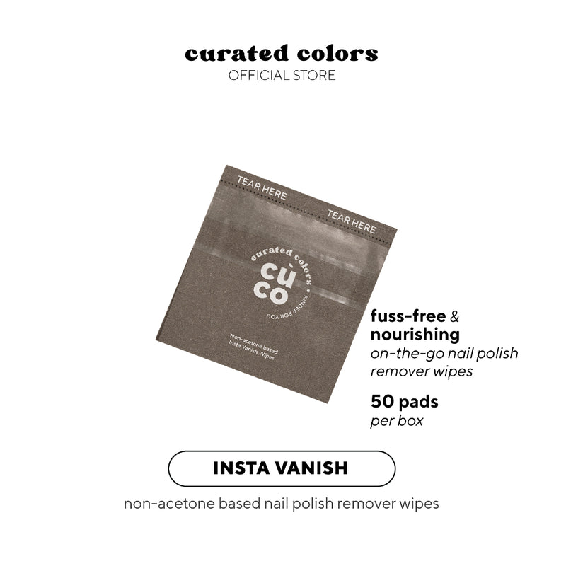 Curated Colors Cuco Non-Acetone Based Insta Vanish Wipes 50 pads