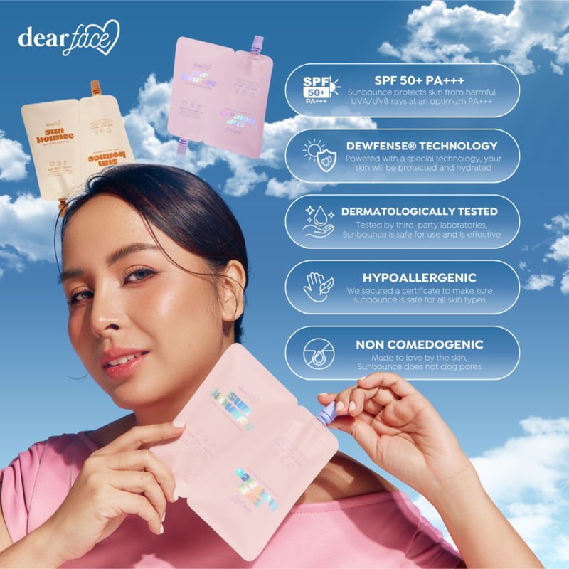 Dear Face Sunbounce Daily Defense Sunscreen SPF50