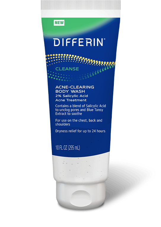 Differin Acne-Clearing Body Wash 2% Salicylic Acid Acne Treatment 295m