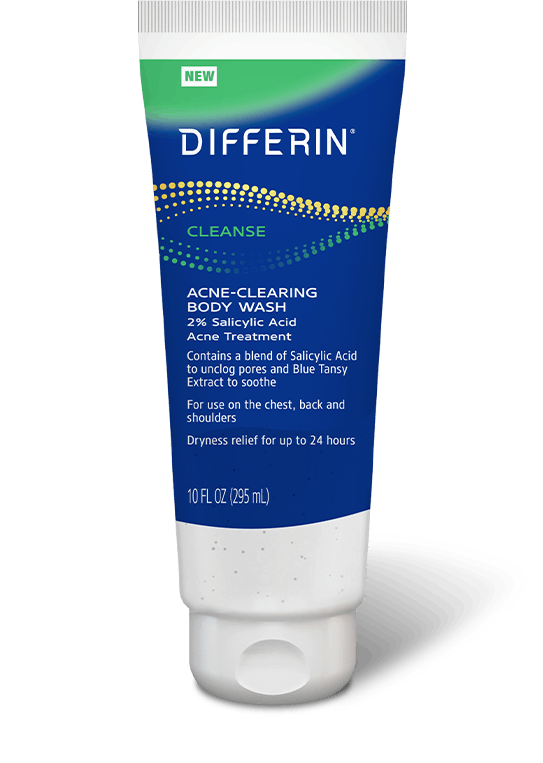 Differin Acne-Clearing Body Wash 2% Salicylic Acid Acne Treatment 295ml