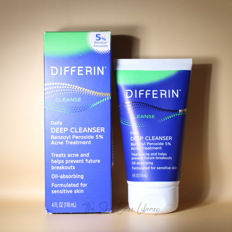 Differin Daily Deep Cleanser Benzoyl Peroxide 5% Acne Treatment 118ml