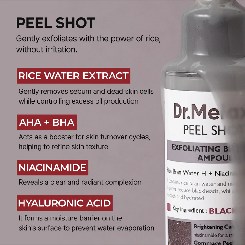 Dr. Melaxin Peel Shot Exfoliating Black Rice Ampoule 80ml