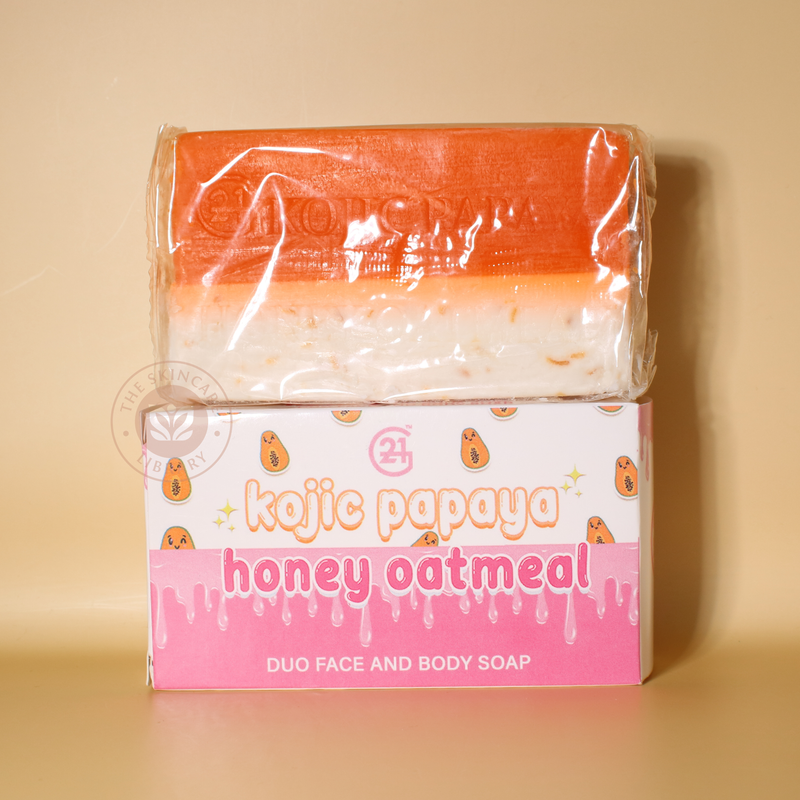 G21 Kojic Papaya Honey Oatmeal Duo Face and Body Soap 150g