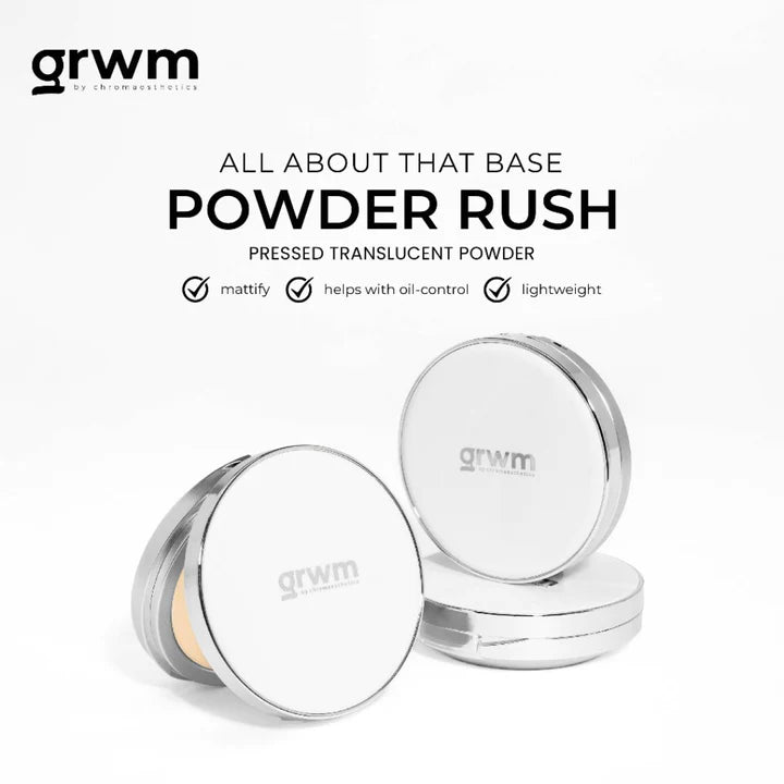 GRWM Cosmetics Powder Rush Translucent Pressed Powder 10g | Face Powder, BB Cream, CC Cream and Foundation GRWM Cosmetics Powder Rush Translucent Pressed Powder 10g | Face Powder, BB Cream, CC Cream and Foundation