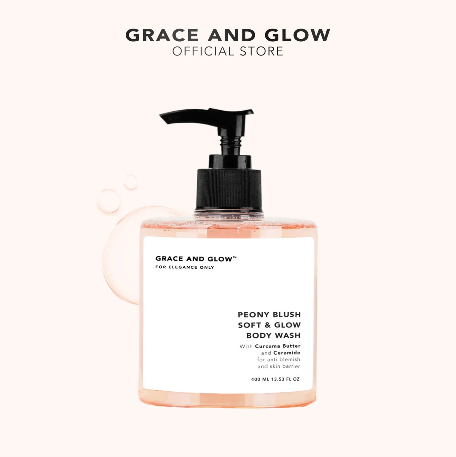 Grace and Glow Peony Blush Soft & Glow Body Wash 400ml | Body Wash