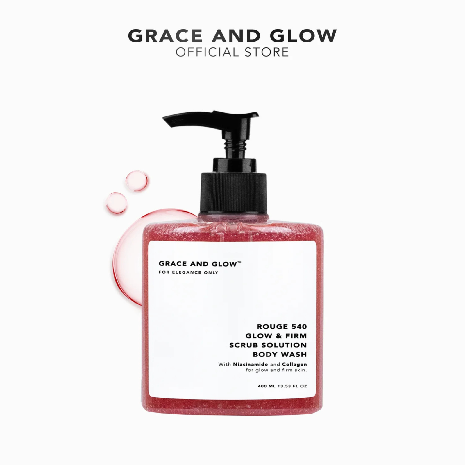 Grace and Glow Rouge 540 Glow & Firm Scrub Solution Body Wash 400ml | Body Wash Grace and Glow Rouge 540 Glow & Firm Scrub Solution Body Wash 400ml | Body Wash