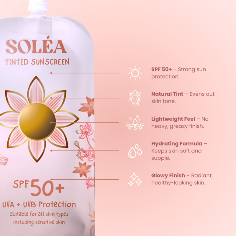 Heera Skin Solea Tinted Sunscreen SPF50 50g