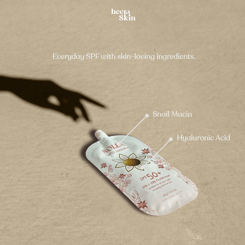 Heera Skin Solea Tinted Sunscreen SPF50 50g