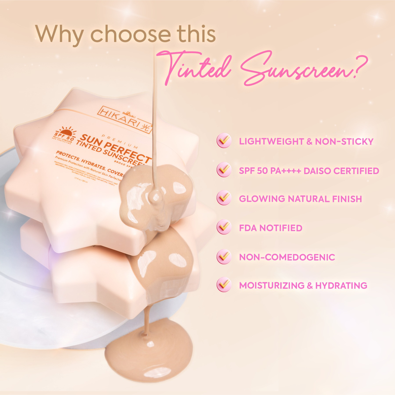 Hikari Skin Essentials Premium Sun Perfect Tinted Sunscreen SPF50 50ml Hikari Skin Essentials Premium Sun Perfect Tinted Sunscreen SPF50 50ml