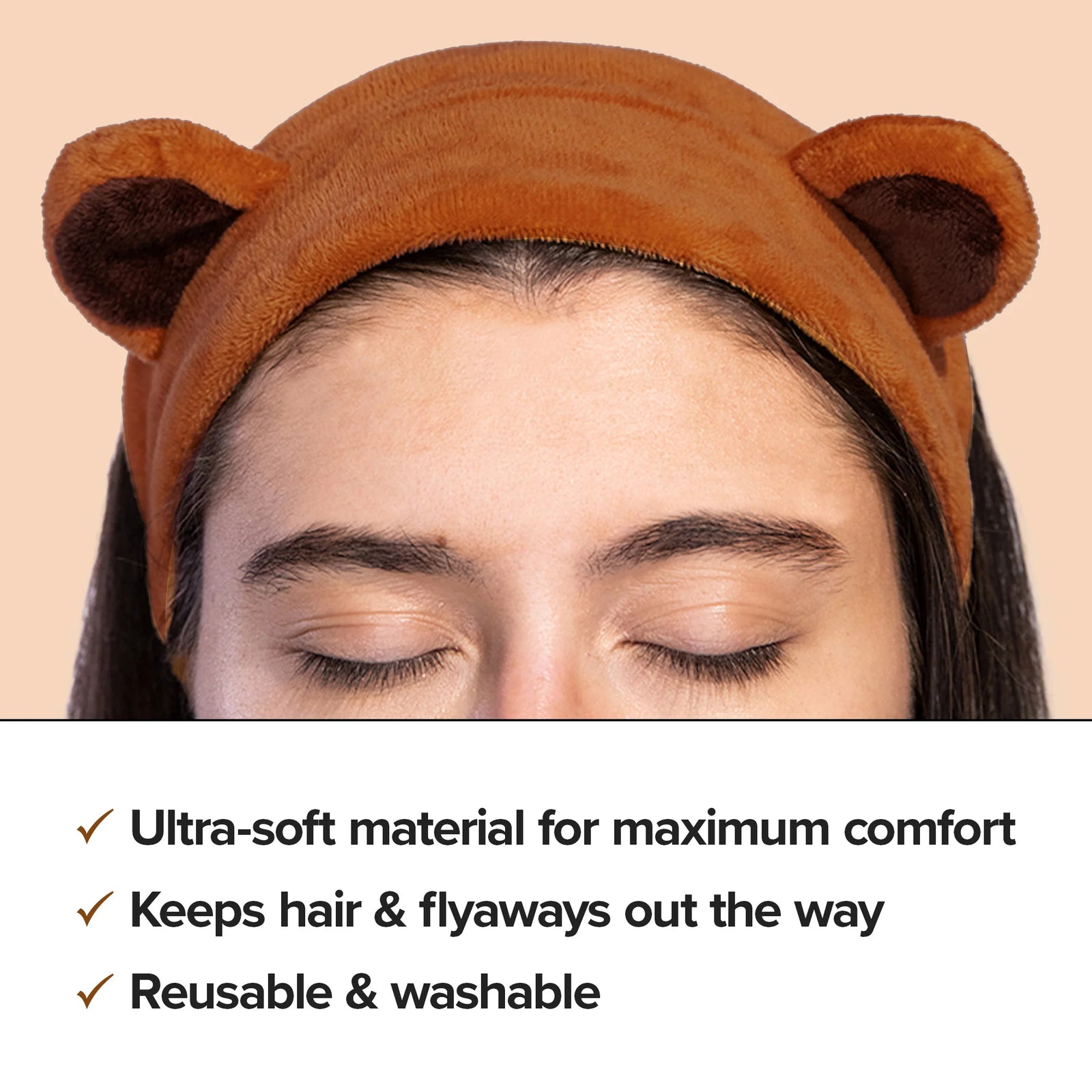 I Dew Care Brown Bear Headband 1pc | Hair Band I Dew Care Brown Bear Headband 1pc | Hair Band