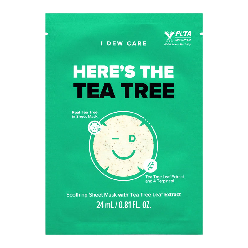 I Dew Care Here's The Tea Tree Soothing Sheet Mask 1pc