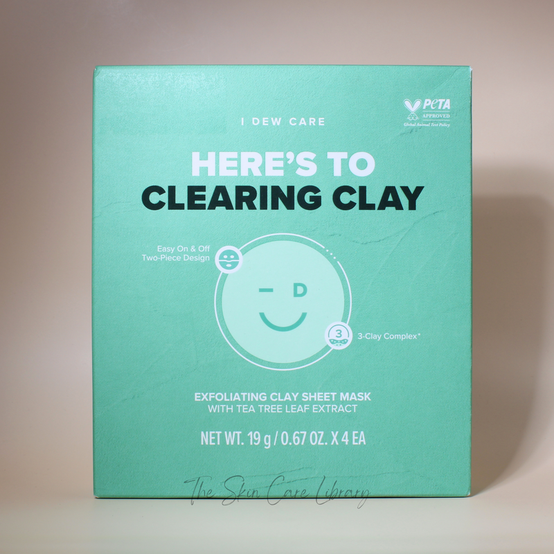 I Dew Care Here's To Clearing Clay Sheet Mask Set