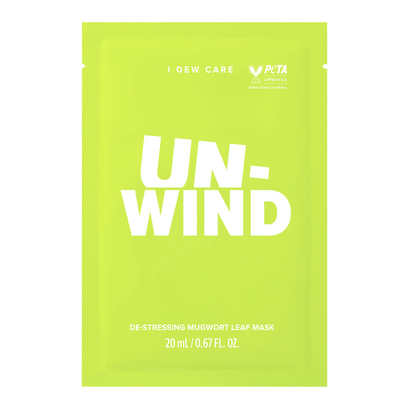 I Dew Care Un-Wind De-Stressing Mugwort Leaf Sheet Mask 1pc