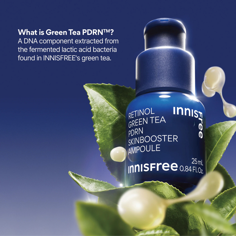 Innisfree Retinol Green Tea PDRN Skin Booster Ampoule 25ml