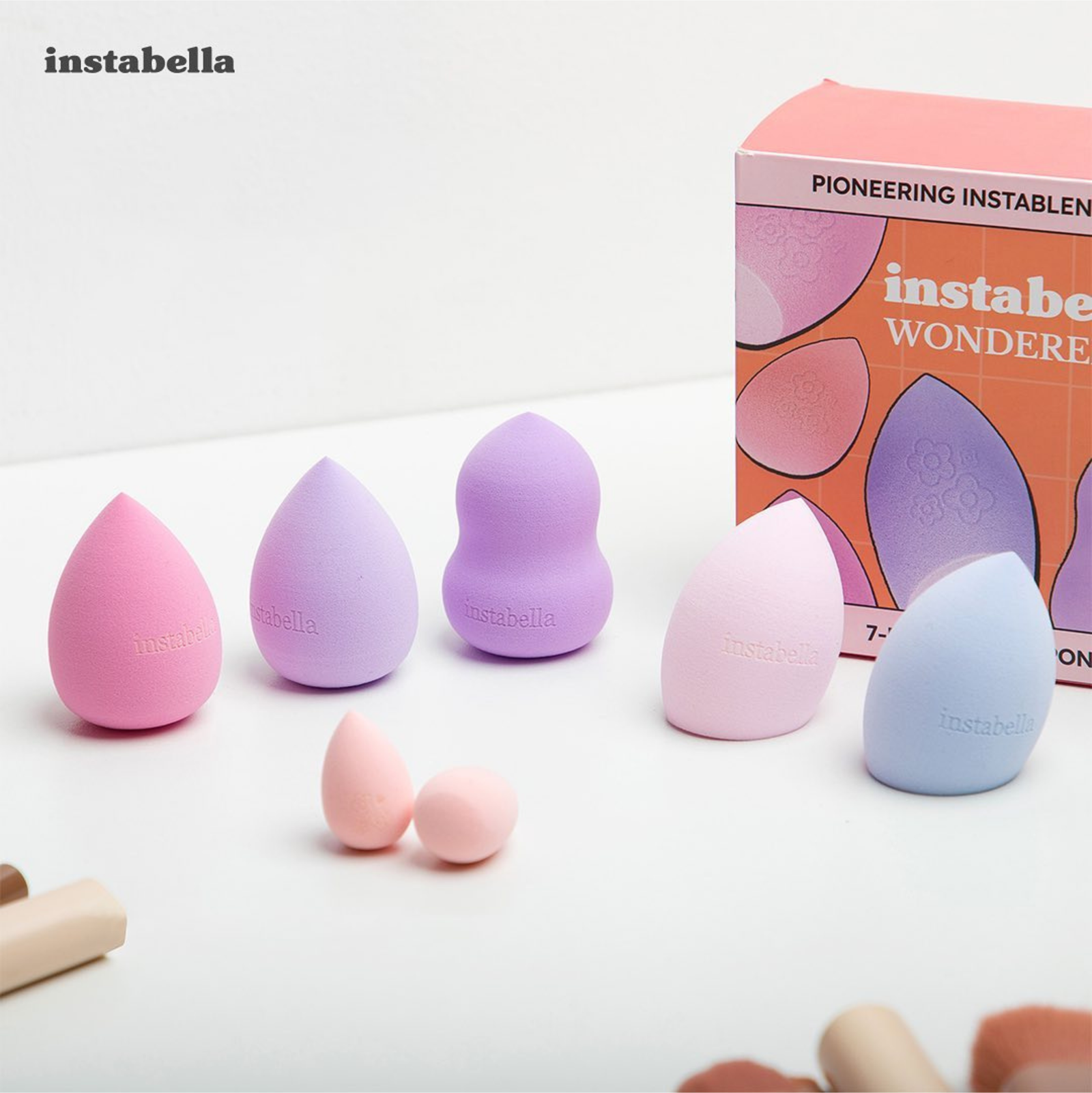 Instabella Wonderella 7pc. Makeup Sponge Set | Makeup Blenders and Brushes Instabella Wonderella 7pc. Makeup Sponge Set | Makeup Blenders and Brushes