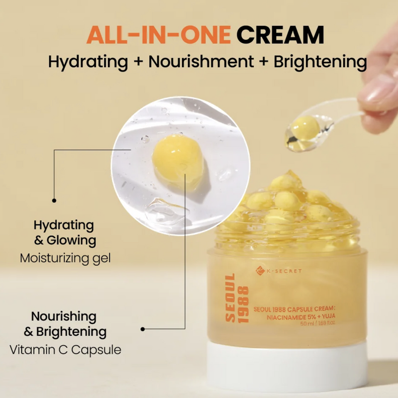 K-Secret Seoul 1988 Capsule Cream: Niacinamide 5% + Yuja 50ml