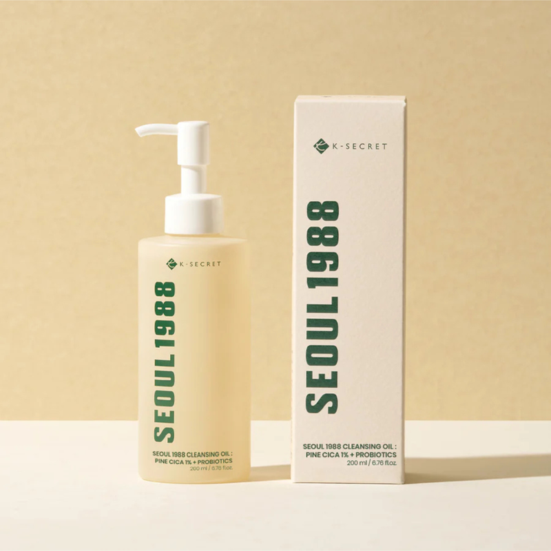 K-Secret Seoul 1988 Cleansing Oil: Pine Cica 1% + Probiotics 200ml