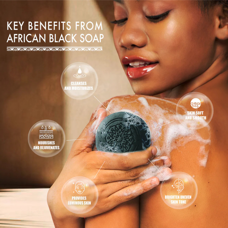 Koji White African Black Soap 80g x 2 Bars