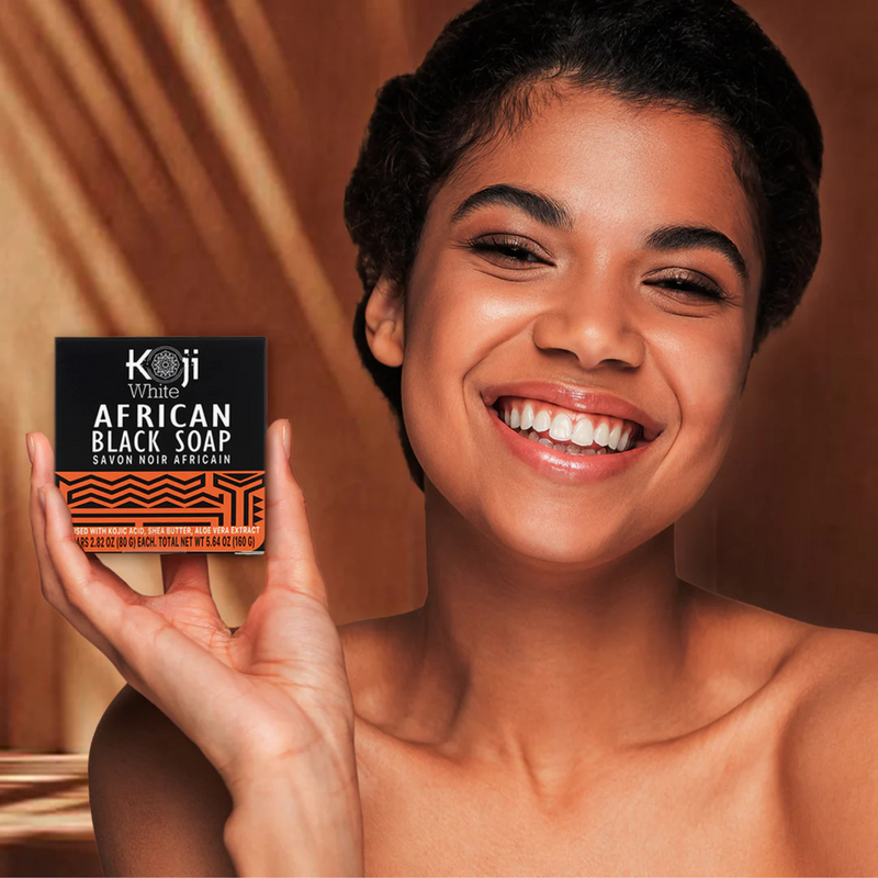 Koji White African Black Soap 80g x 2 Bars