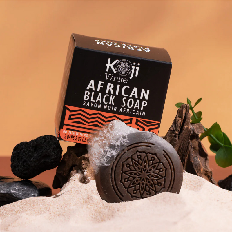 Koji White African Black Soap 80g x 2 Bars