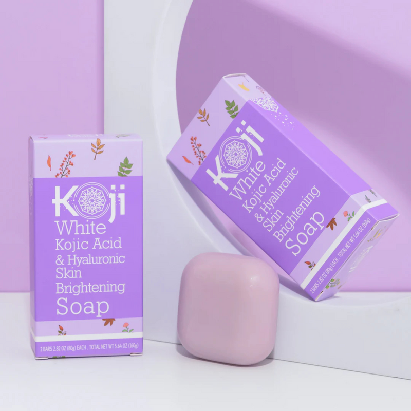 Koji White Kojic Acid & Hyaluronic Skin Brightening Soap 80g x 2 Bars