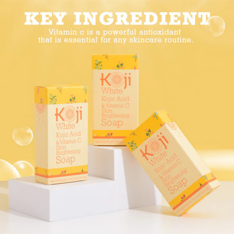 Koji White Kojic Acid & Vitamin C Skin Brightening Soap 80g x 2 Bars