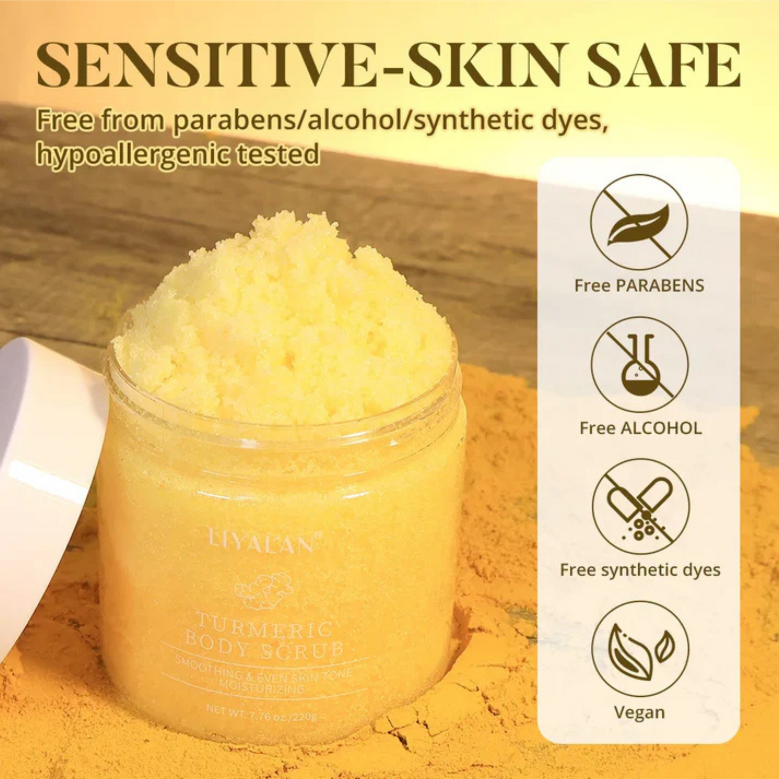 LIYAL'AN Turmeric Body Scrub 220g | Body Scrub LIYAL'AN Turmeric Body Scrub 220g | Body Scrub