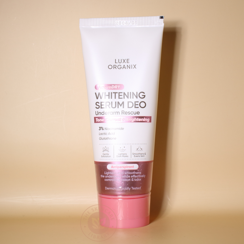 Luxe Organix ActiveDRY Whitening Serum Deo Underarm Rescue Antiperspirant Tone Correct + Brightening 50g