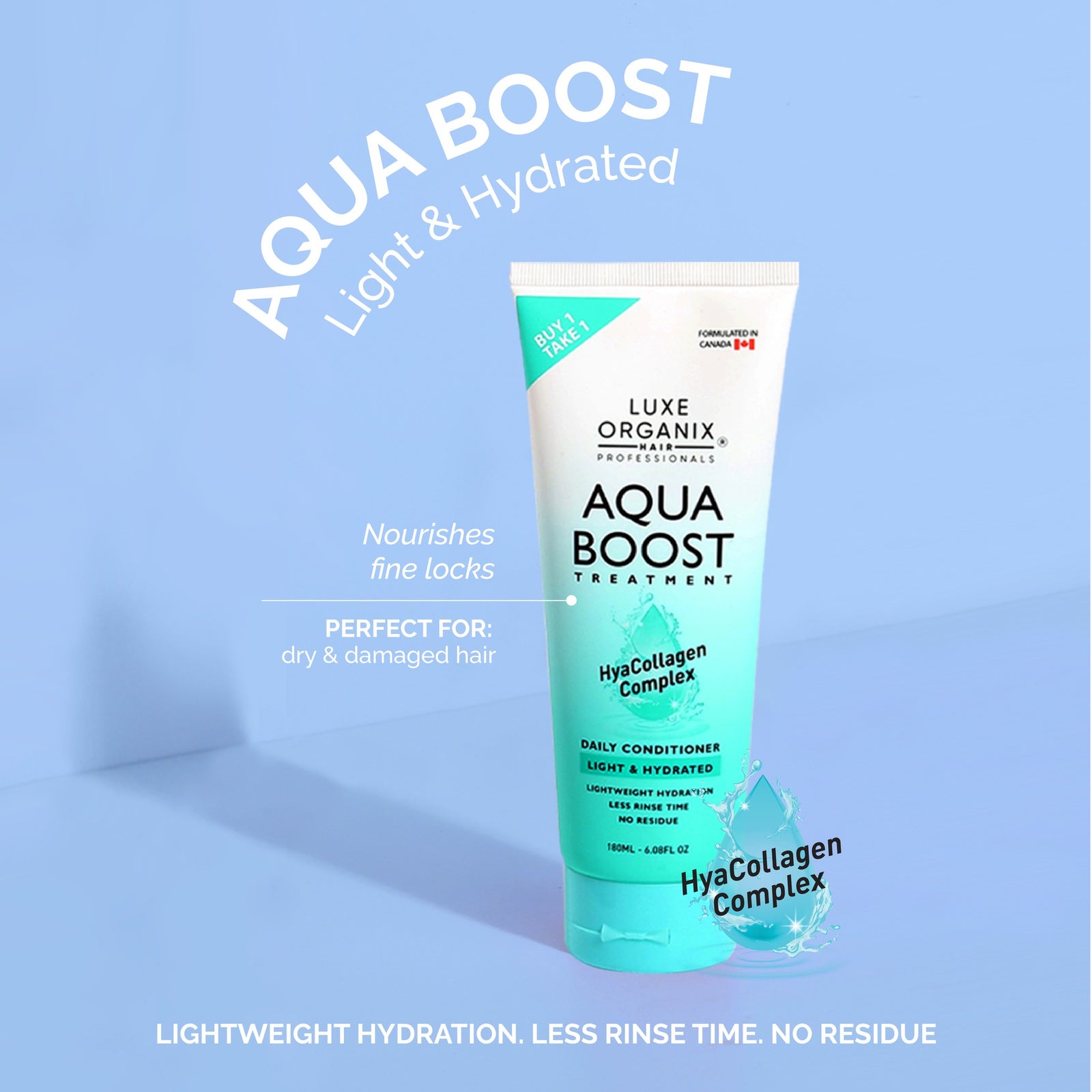 Luxe Organix Aqua Boost Treatment Daily Conditioner Light & Hydrated 180ml | Hair Conditioner Luxe Organix Aqua Boost Treatment Daily Conditioner Light & Hydrated 180ml | Hair Conditioner